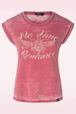 No Time T-Shirt In Rode Wassing