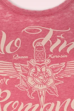 No Time T-Shirt In Rode Wassing