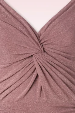 Norma Jeane Pencil Jurk In Roze Glitter