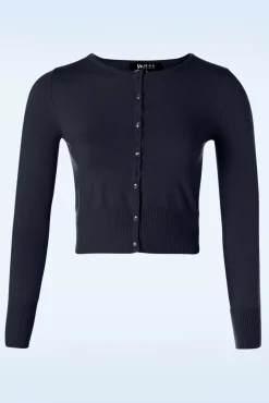 Nyla Cropped Vest In Marineblauw