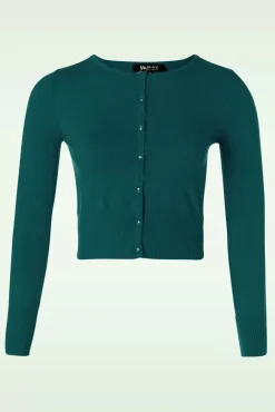 Nyla Cropped Vest In Pauw Blauw