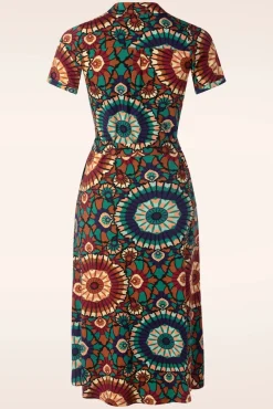 Olive Torini Midi Jurk In Avondblauw