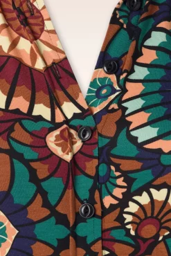 Olive Torini Midi Jurk In Avondblauw