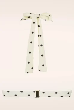 On Point Halter Bikini Top In Gebroken Wit