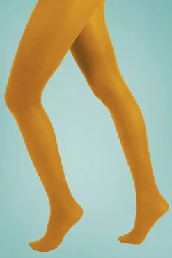 Ondoorzichtige Panty In Mosterd