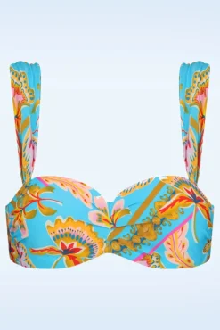 Orient Padded Bikini Top In Blauw