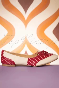 Oxford Isabella Ballerina's In Nude En Rood