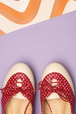 Oxford Isabella Ballerina's In Nude En Rood