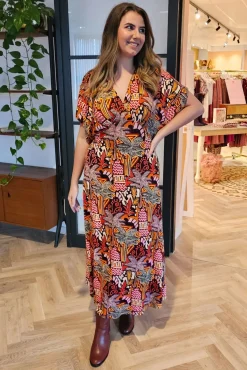 Palma Maxi Jurk In Multi