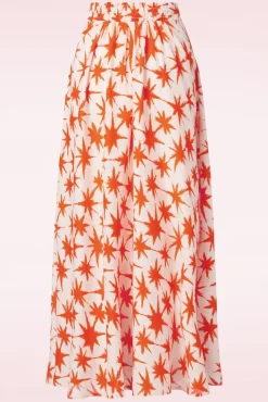 Palms Midi Rok In Oranje