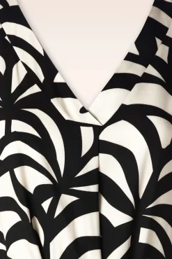 Paloma Maxi Jurk In Zwart En Zand