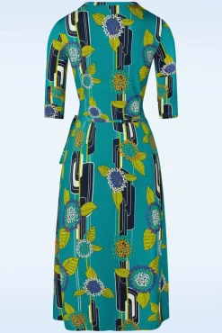 Pamela Wikkel Jurk In Oceaan Blauw