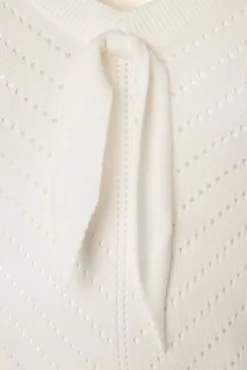 Patricia Pointelle-Top In Gebroken Wit