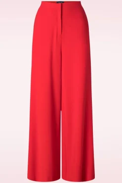 Peppa Broek Woven Crepe In Vurig Rood