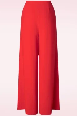 Peppa Broek Woven Crepe In Vurig Rood