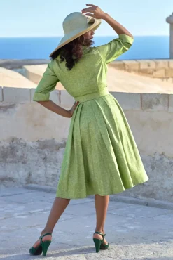 Petula Sage Overcoat Jurk In Peergroen