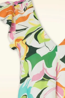 Phoebe Colourburst Top In Wit