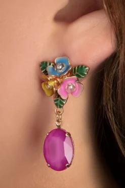 Pioenbloemen Oorbellen In Roze