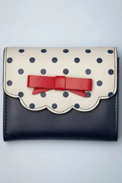 Poppy Polka Portemonnee In Navy En Wit