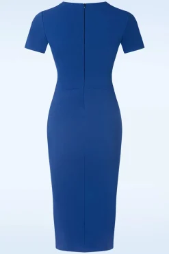 Rachel Pencil Jurk In Koningsblauw