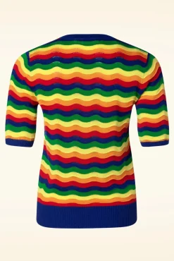 Rainbow Waves Jumper In Multi
