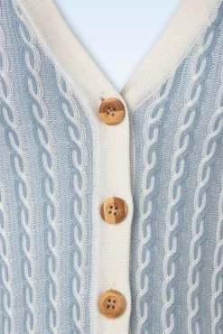 Regatta Race Gestreept Gebreid Vest In Blauw