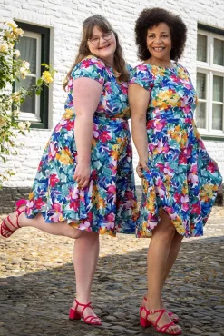 Reva Swingjurk Met Bloemenprint In Meerdere Kleuren