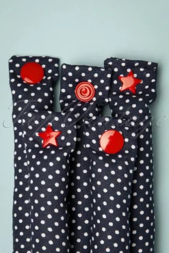 Rock The Dots - Set Van 12 Krulspelden In Marineblauw