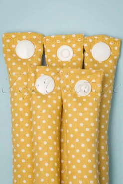 Rock The Dots - Set Van 12 Krulspelden In Geel