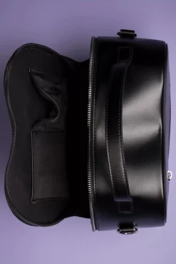 Rockabilly Heart Handtas In Zwart En Leopard