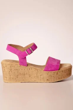 Rory Suede Sleehakken In Fuchsia