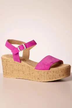 Rory Suede Sleehakken In Fuchsia
