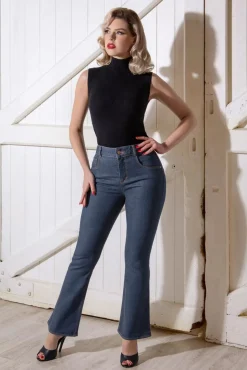 Rosa Jeans In Denimblauw