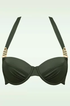Royal Navy Balconette Bikini Top In Zeewier Groen