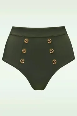 Royal Navy High Waist Bikini Broekje In Zeewier Groen
