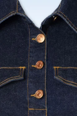 Sadie Pencil Jurk In Classic Denim