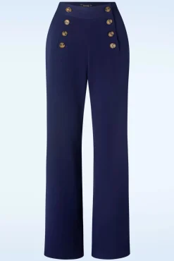 Sally Broadway Pantalon In Inktblauw
