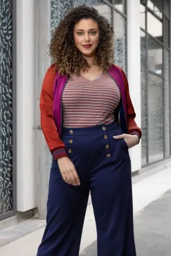 Sally Broadway Pantalon In Inktblauw