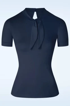 Sandy Loves Danny Top In Marineblauw