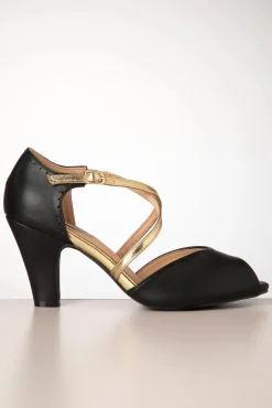 Sassy Dance Peeptoe Pumps In Zwart