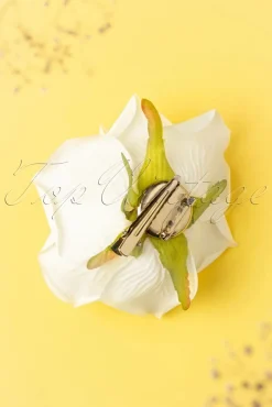 Scented Love Flower Haarclip In Romig Wit