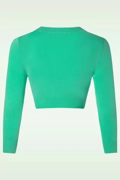 Shela Cropped Cardigan In Opaal