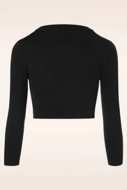 Shela Cropped Vest In Zwart