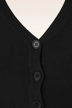 Shela Cropped Vest In Zwart