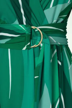 Shelley Crossover Midi Jurk In Groen