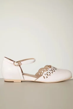 Siena Ballerina Flats In Chiffon Wit