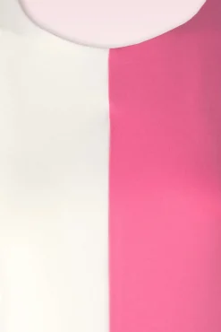 Sixties Contrast Jurk In Roze