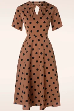 Spot Set Sail Swing Jurk In Bruin