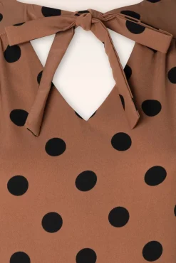 Spot Set Sail Swing Jurk In Bruin