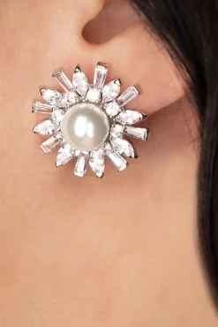 Starburster Parel Knopjes In Zilver